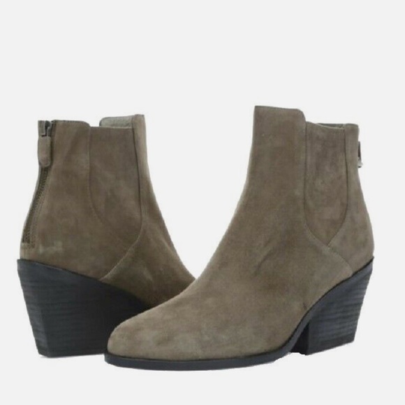 Eileen Fisher Peer Suede Ankle Bootie in Shadow Size 9 - Picture 1 of 17